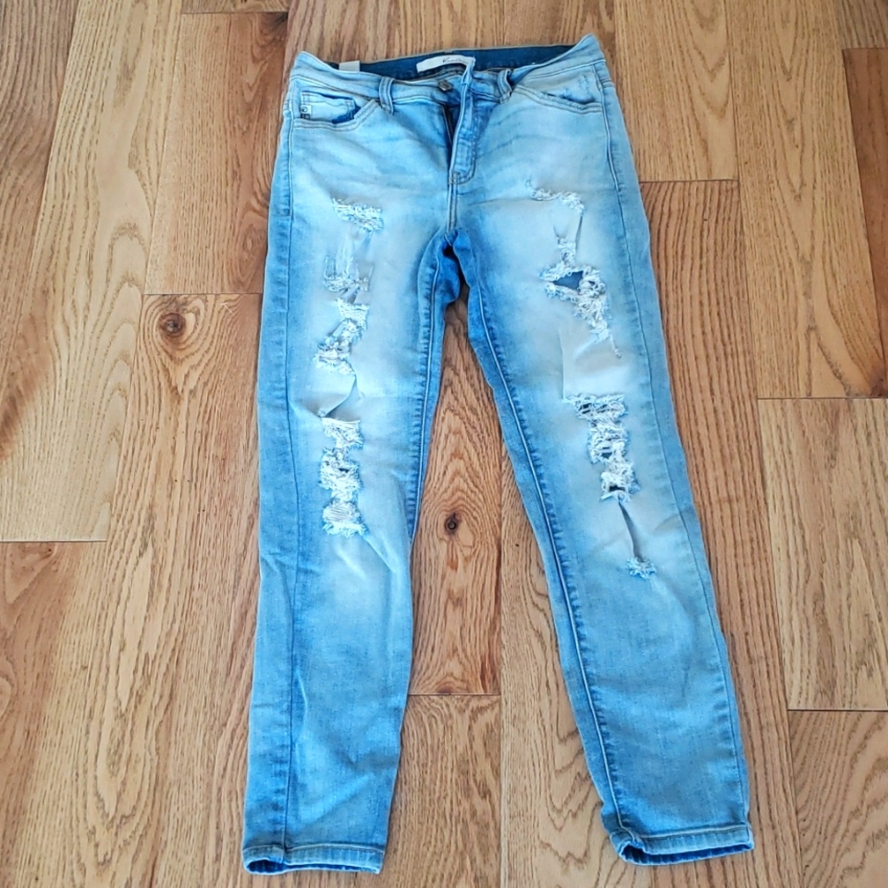 Kancan Distressed Skinny Jeans Size: W7 27